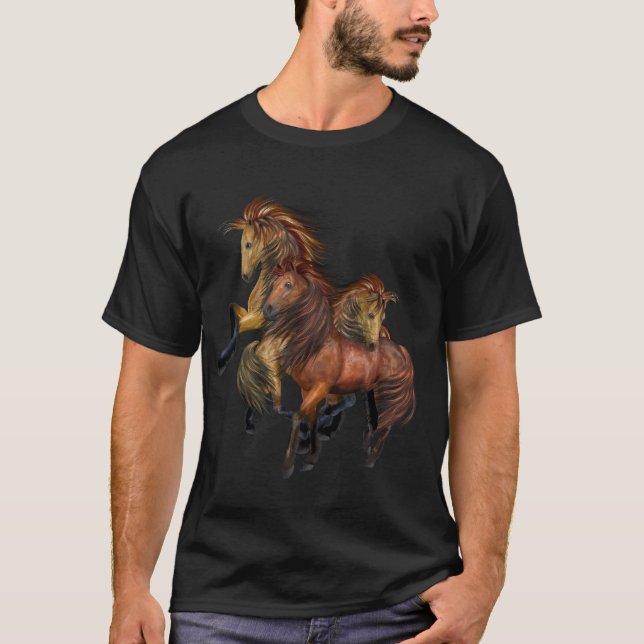 Three Wild Stallions Shirt (Vorderseite)