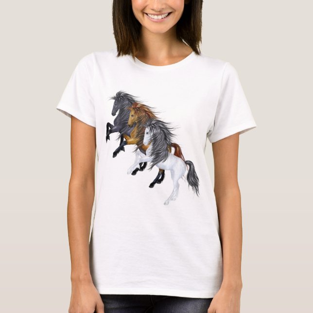 Three Wild Stallions Shirt (Vorderseite)