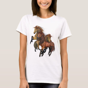 Three Wild Stallions T - Shirt
