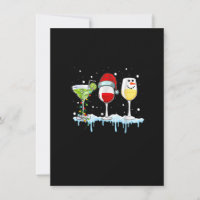 Three Wine Glasses Xmas Snowman Weihnachtsmannmütz