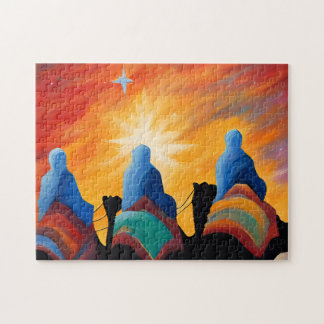 Three Wise Men Abstract Holy Night Christmas  Puzzle