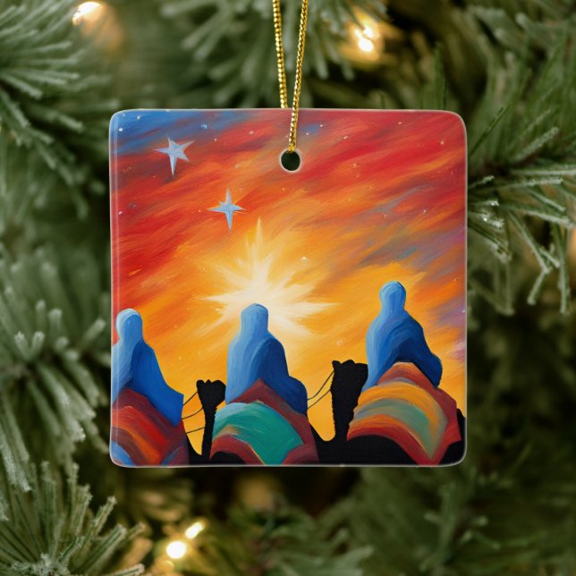 Three Wise Men Abstract  Keramikornament (Baum)