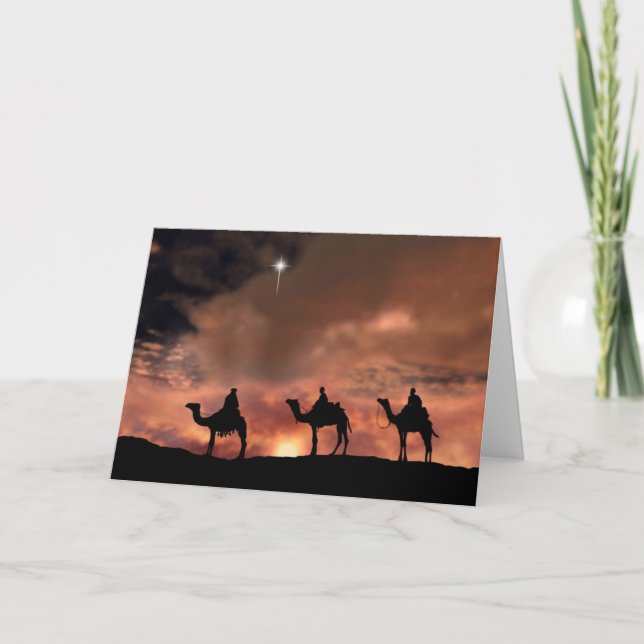 Three Wise Men Christmas Card Feiertagskarte (Vorderseite)