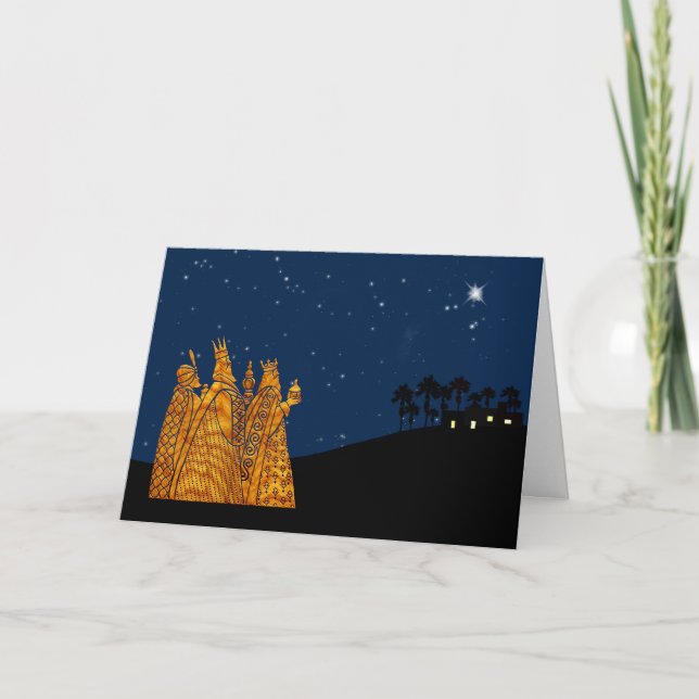 Three Wise Men Christmas Card Feiertagskarte (Vorderseite)