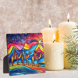 Three Wise Men Colorful Christmas Holiday  Fotoplatte