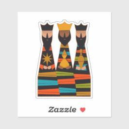 Three Wise Men Modern Mid-Century Aufkleber