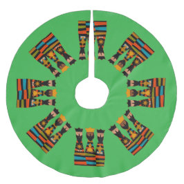 Three Wise Men Modern Mid-Century Polyester Weihnachtsbaumdecke