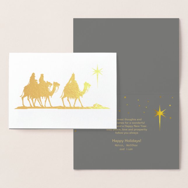 Three Wise Men Silhouette Gold ID424 Folienkarte (Anzeige)