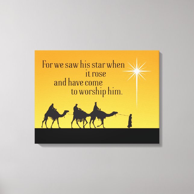 Three Wise Men Star der Bethlehem Weihnachtsfeier  Leinwanddruck (Vorderseite)