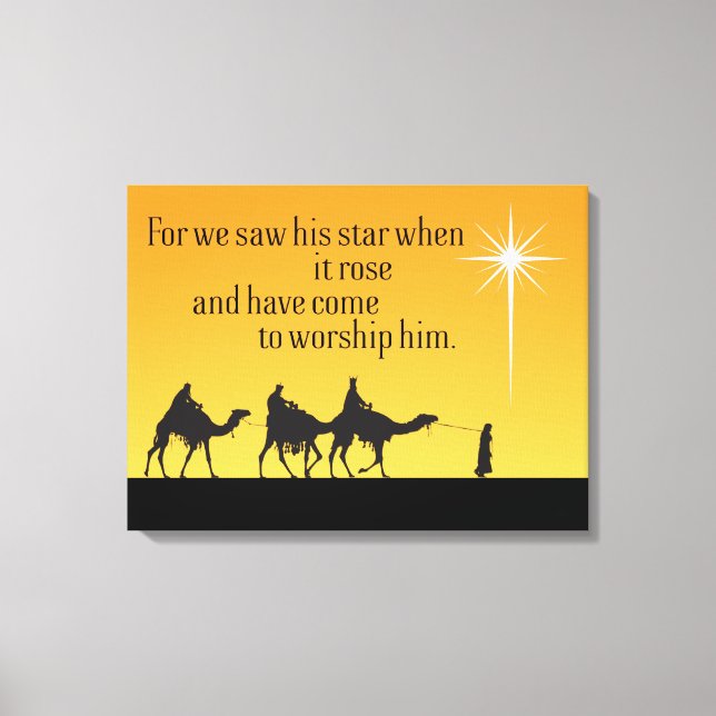 Three Wise Men Star der Bethlehem Weihnachtsfeier  Leinwanddruck (Vorderseite)