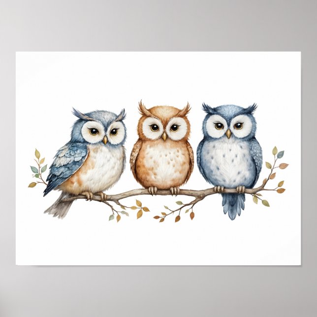 Three Wise Owls Poster (Vorne)