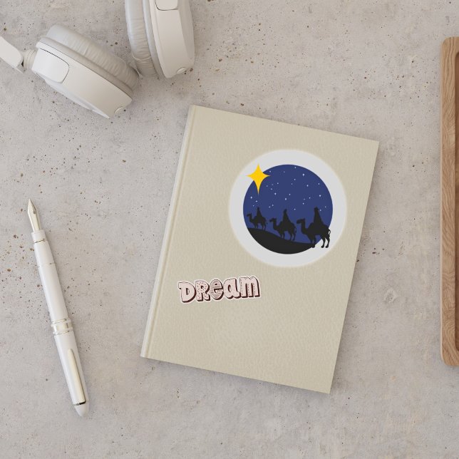 Three Wisemen Bethlehem Star Classic Round Sticker (Von Creator hochgeladen)