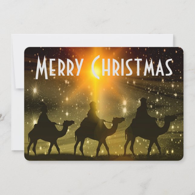 Three Wisemen Feiertagskarte (Vorderseite)