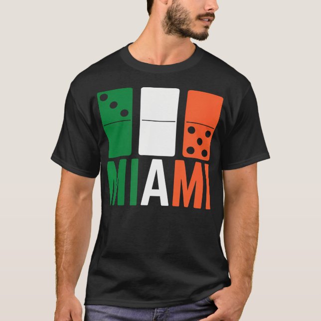 Three Zero Five 305 Miami Domino T-Shirt (Vorderseite)