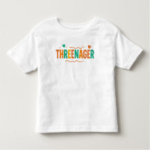 THREENAGER - 3. Geburtstag T - Shirt für Kleinkind
