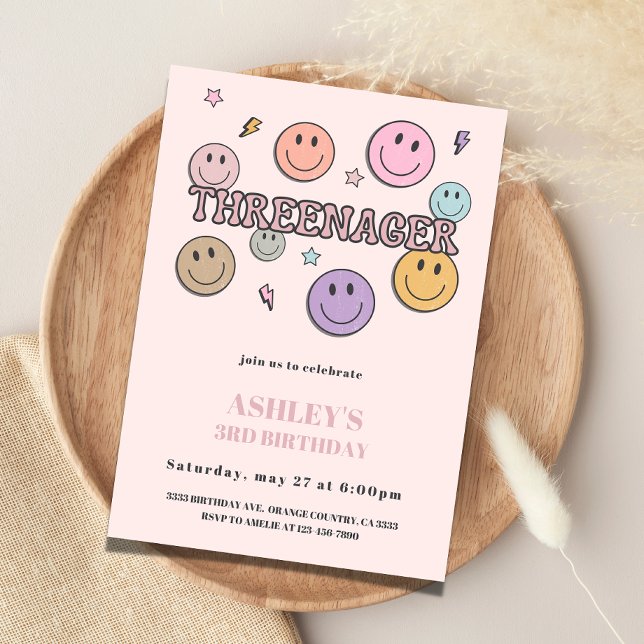 Threenager Birthday Invitation, 3rd Birthday Einladung (Von Creator hochgeladen)