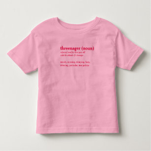 Threenager Wörterbuchdefinitions-Gewohnheits-T - Kleinkind T-shirt