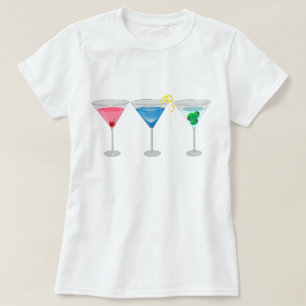 Threetinis sortierte Martini-T - Shirt