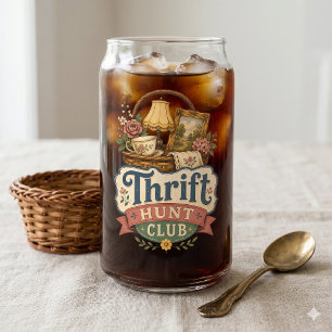 Thrift Hunt Club Vintage Cottagecore Dosenglas
