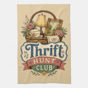 Thrift Hunt Club Vintage Cottagecore Geschirrtuch