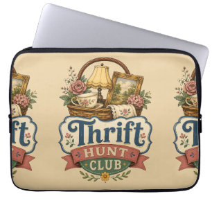 Thrift Hunt Club Vintage Cottagecore Laptopschutzhülle