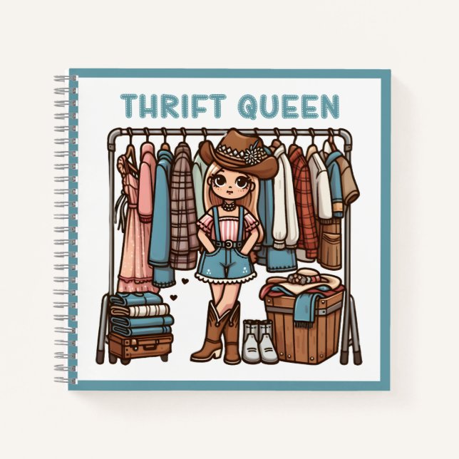 Thrift Queen Notizbuch (Vorderseite)