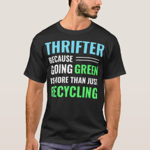 Thrifting-Recycelnd T-Shirt-Flieger Grün _12 T-Shirt