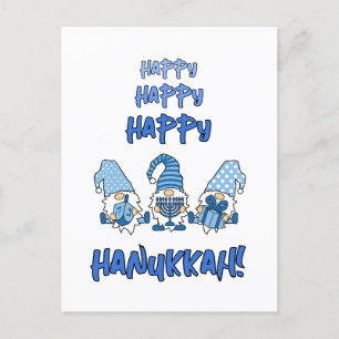 Thrifty Personalisiert Happy Hanukkah Holiday Gnom Feiertagspostkarte
