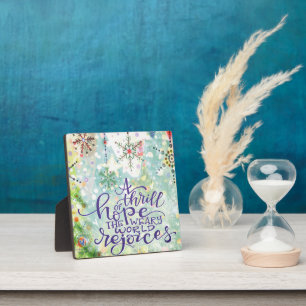 Thrill Hope Snowflakes Pastel Hübsche Weihnachten Fotoplatte