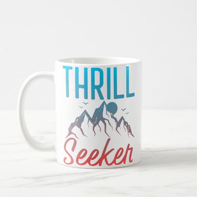 Thrill Seeker Mountain Climbing Hiking Kaffeetasse (Links)