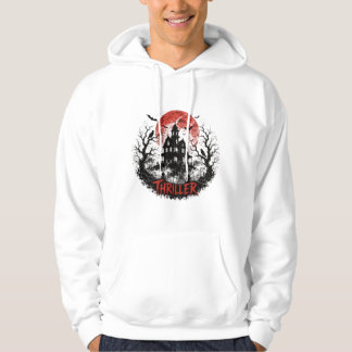 Thriller-Horror-Spookhaus Halloween Grafik T- Hoodie