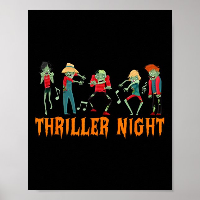 Thriller Night Halloween Dancing Zombie Poster (Vorne)