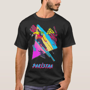 Thrilling Colorful Skiing Pakistan Graphic Skier S T-Shirt