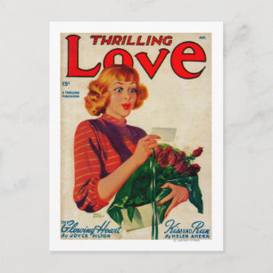 Thrilling Liebe Magazine Cover Postkarte