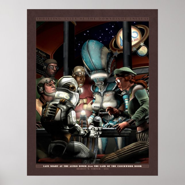 Thrilling Tales: Späte Nacht am Diner (22x28") Poster (Vorne)