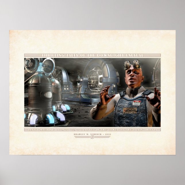 Thrilling Tales: Zenos Maschinenraum (24x18") Poster (Vorne)