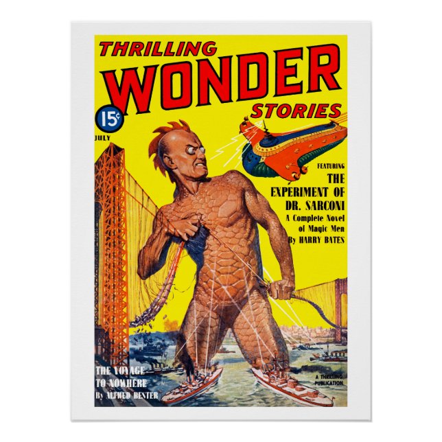 Thrilling Wonder Stories (Juli 1940) Poster (Vorderseite)