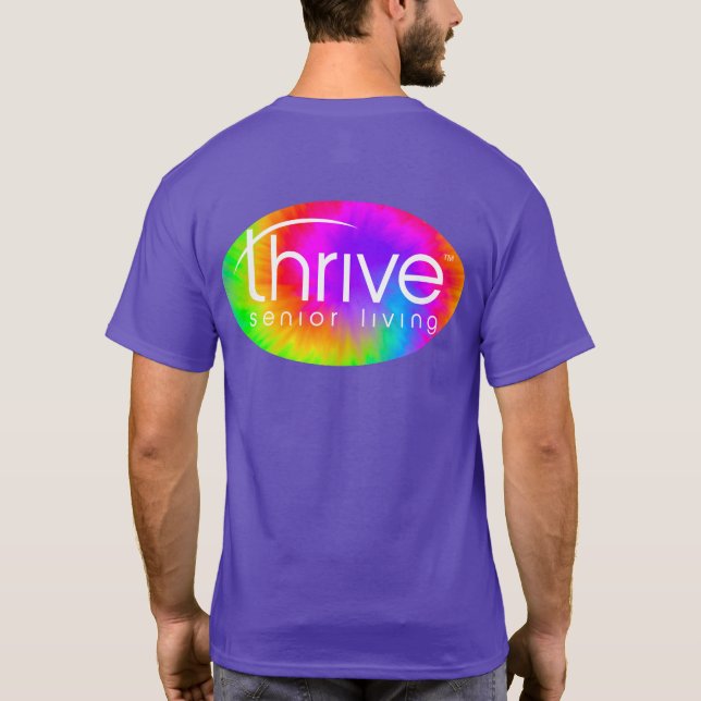 Thrive Gefärbte Krawatte Logo TShirt (Rückseite)