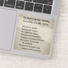 Thrive in the 2020s Advice Vinyl Aufkleber