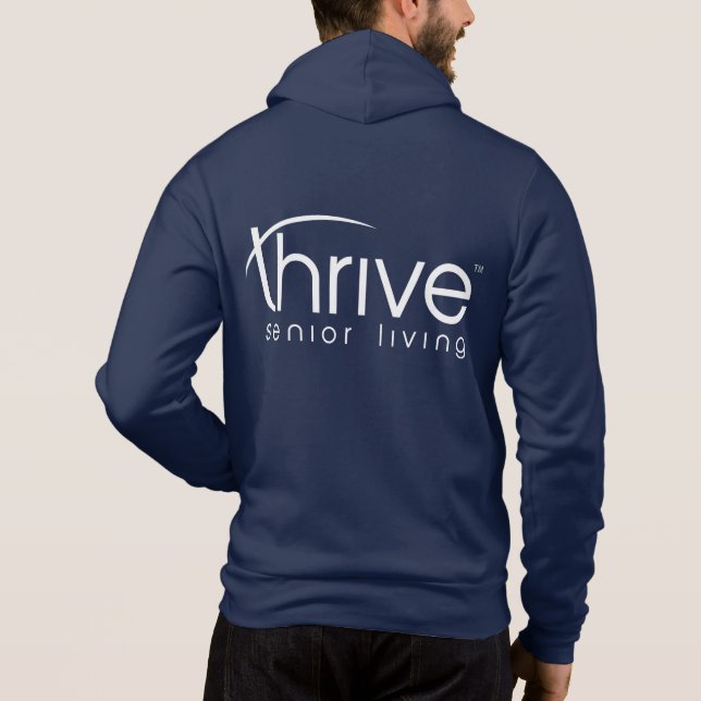 Thrive-Sweatshirt mit Reißverschluss Hoodie (Rückseite)