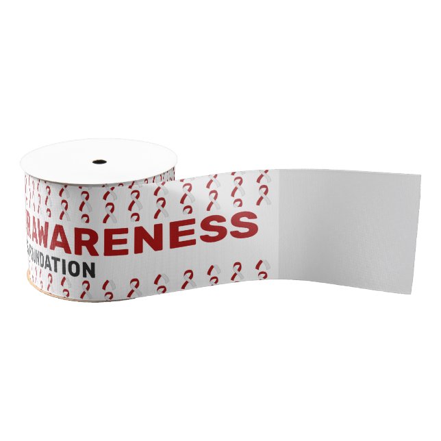 Throat Cancer Awareness Pattern Ribbon Ripsband (Spule)