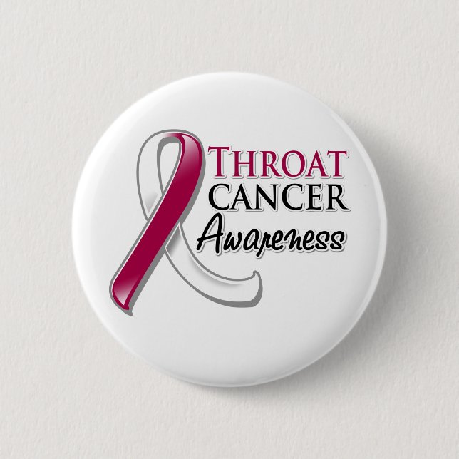 Throat Cancer Awareness Ribbon Button (Vorderseite)