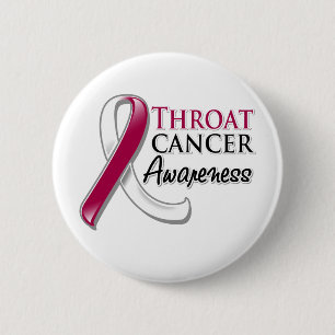 Throat Cancer Awareness Ribbon Button