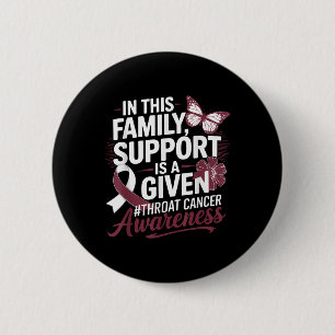 Throat Cancer Awareness Warrior Survivor Button