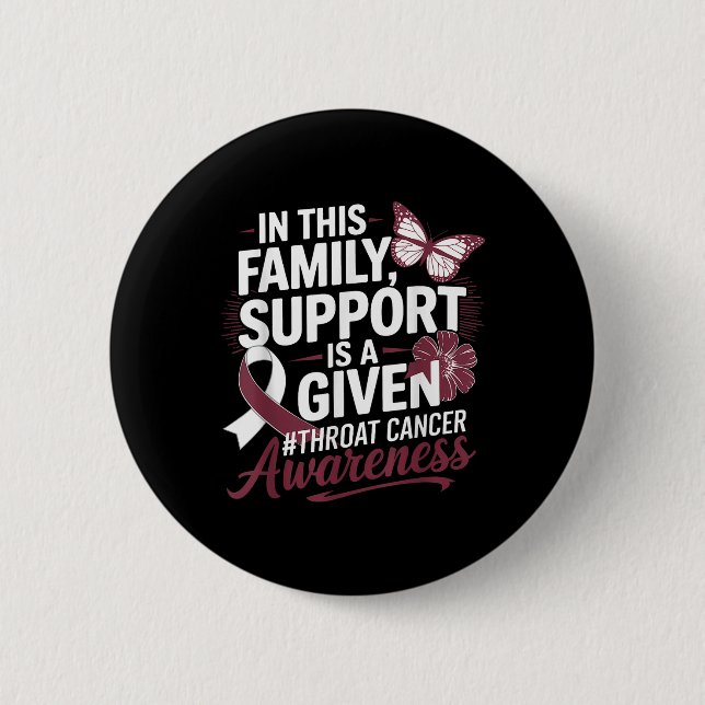 Throat Cancer Awareness Warrior Survivor Button (Vorderseite)