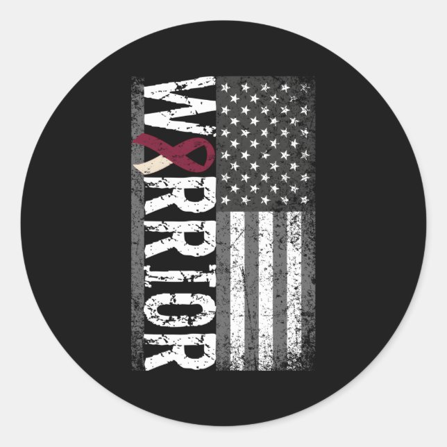 Throat Cancer Oral Head Neck Cancer Awareness Supe Runder Aufkleber (Vorderseite)