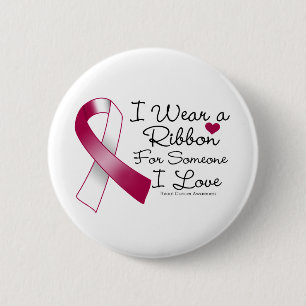 Throat Cancer Ribbon Jemand I Liebe Button