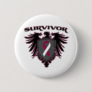 Throat Cancer Survivor Wappen Button