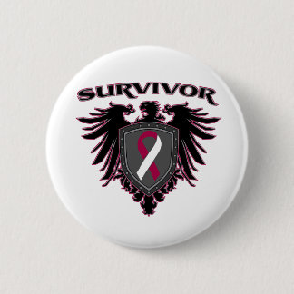 Throat Cancer Survivor Wappen Button