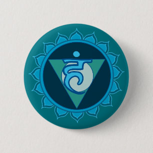 Throat Chakra Abzeichen Button